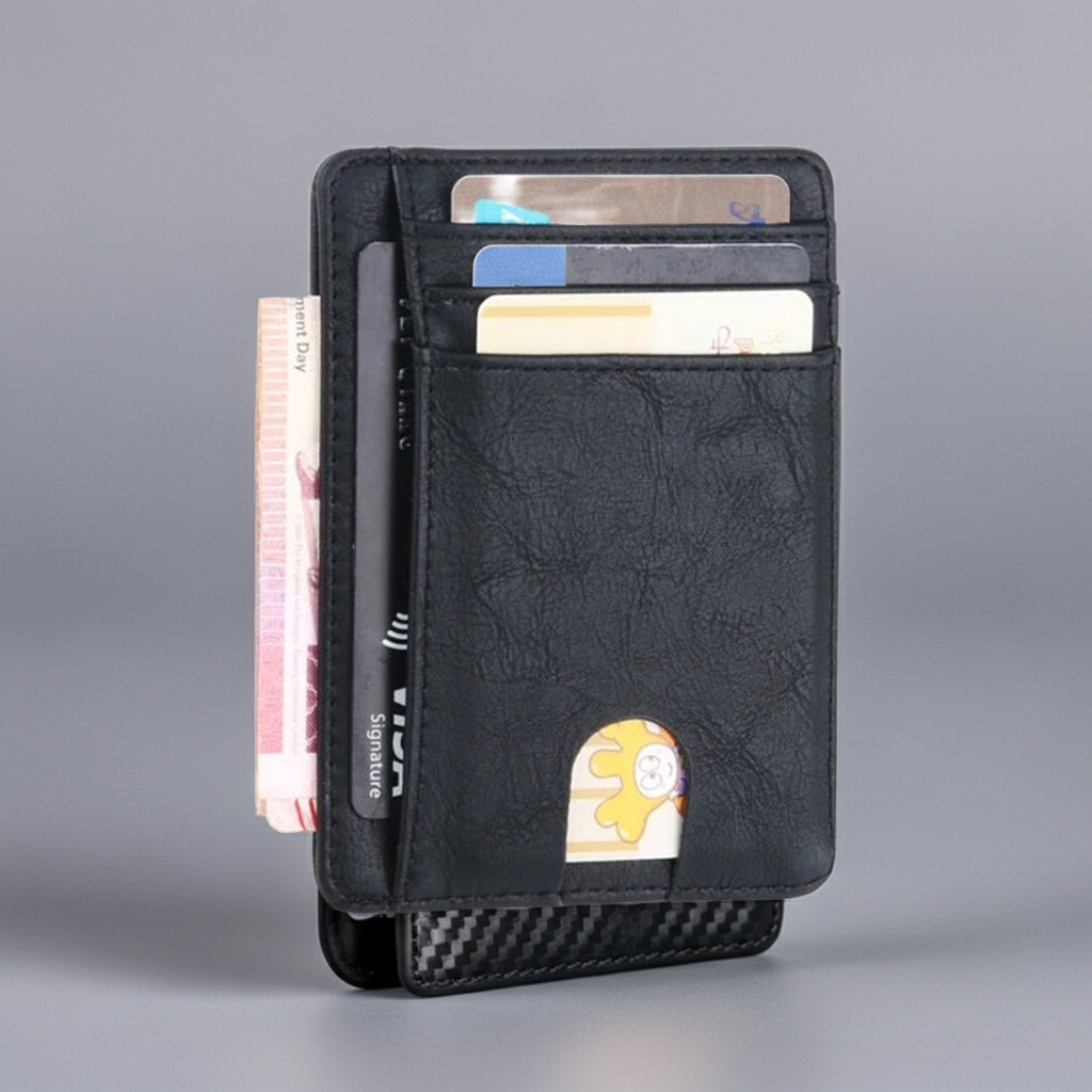 Men's Slim RFID Blocking Leather Wallet – Front Pocket Card Holder