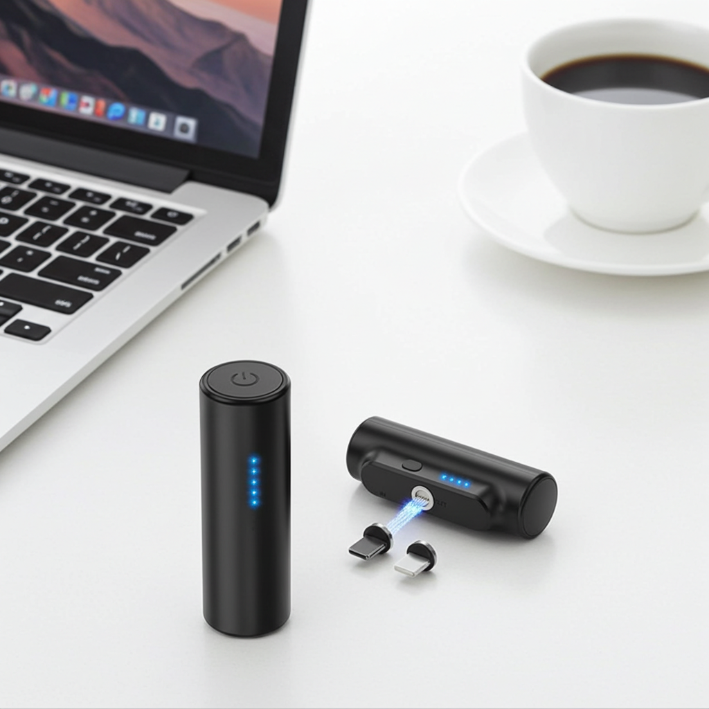 3-in-1 Magnetic Power Bank 3000mAh – Lightning, USB-C & Micro USB